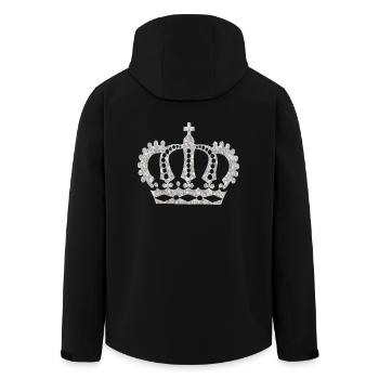 krone crown koenig king castle schloss tower burg2 - Recycelte Männer Softshell-Jacke von Stanley/Stella - Schwarz - Hinten - AI Model Male 185 light (185cm)