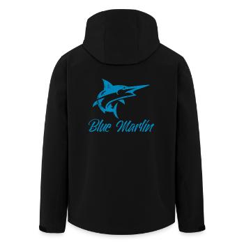 Angler - Angelsport - Blue Marlin - Geschenk - Recycelte Männer Softshell-Jacke von Stanley/Stella - Schwarz - Hinten - AI Model Male 185 light (185cm)