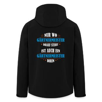 Gärtnermeister Beruf Geschenk - Recycelte Männer Softshell-Jacke von Stanley/Stella - Schwarz - Hinten - AI Model Male 185 light (185cm)