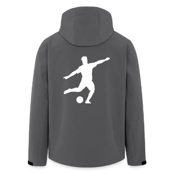 Joueur de football Joueur de football - Veste softshell homme en polyester recyclé Stanley/Stella - noir - Dos - AI Model Male 185 light (185cm)