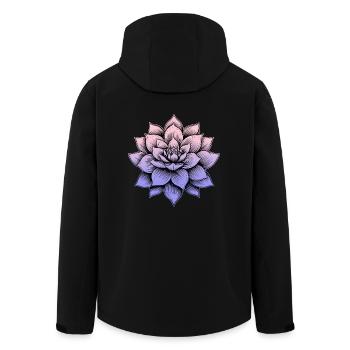 Lotus Flower - Men’s Recycled Softshell Jacket by Stanley/Stella - black - Back - AI Model Male 185 light (185cm)
