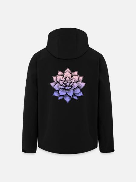 Lotusblüte - Recycelte Männer Softshell-Jacke von Stanley/Stella - Schwarz