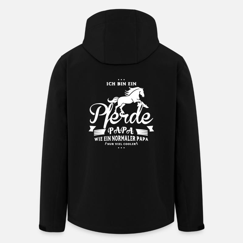 Pferde Shirt-Cooler Papa - Recycelte Männer Softshell-Jacke von Stanley/Stella - Schwarz