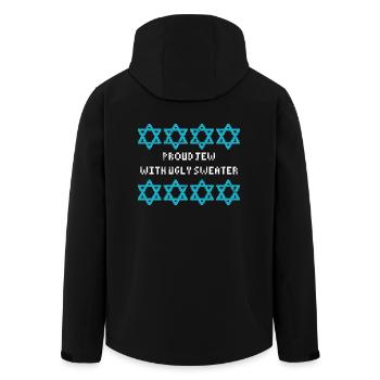 Ugly Hanukkah, Chanukkah, Lichterfest, Geschenk - Recycelte Männer Softshell-Jacke von Stanley/Stella - Schwarz - Hinten - AI Model Male 185 light (185cm)