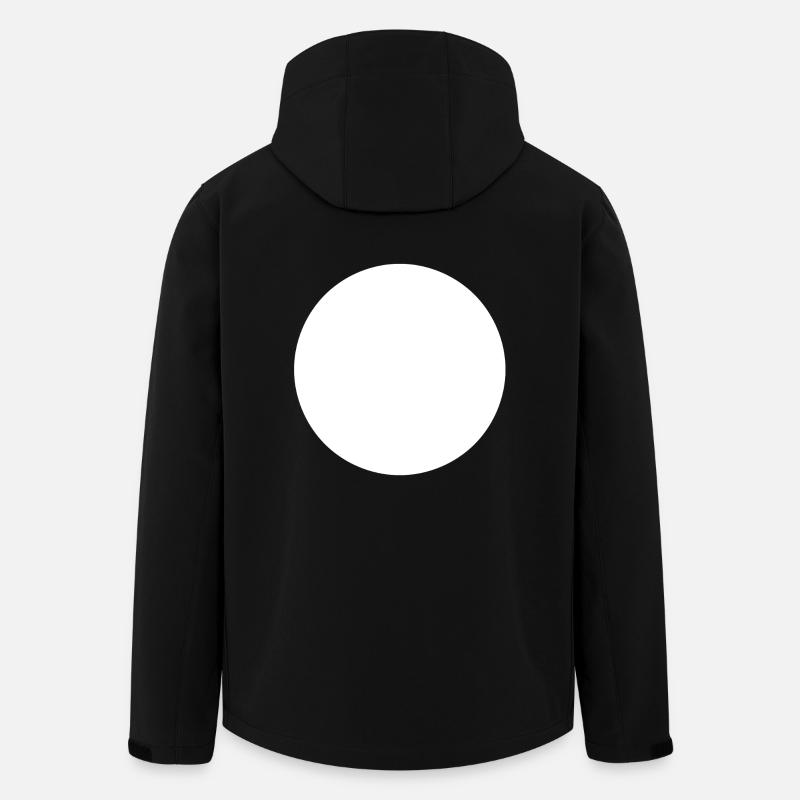 Grand cercle blanc minimalisme - Veste softshell homme en polyester recyclé Stanley/Stella - noir