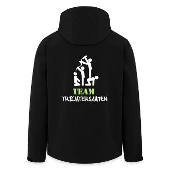 Team Trichtersaufen lustiger Malle Party JGA - Recycelte Männer Softshell-Jacke von Stanley/Stella - Schwarz - Hinten - AI Model Male 185 light (185cm)