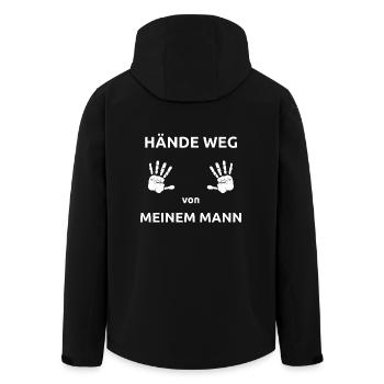 Hände weg von meinem Mann Geschenk Spruch - Recycelte Männer Softshell-Jacke von Stanley/Stella - Schwarz - Hinten - AI Model Male 185 light (185cm)