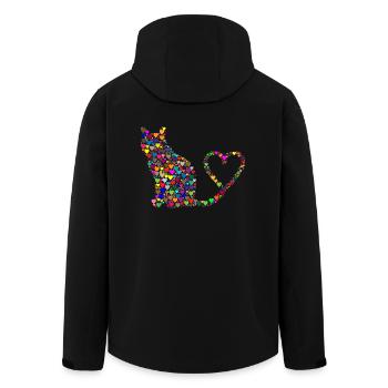 coeurs herzchen I coeur vous aime Je te aime U24 - Veste softshell homme en polyester recyclé Stanley/Stella - noir - Dos - AI Model Male 185 light (185cm)