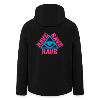 Rave 4 - Recycelte Männer Softshell-Jacke von Stanley/Stella - Schwarz - Hinten - AI Model Male 185 light (185cm)