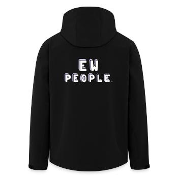 People are stupid. - Men’s Recycled Softshell Jacket by Stanley/Stella - black - Back - AI Model Male 185 light (185cm)