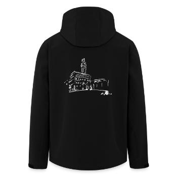 FLORENCE, PALAZZO VECCHIO, PIAZZA DELLA SIGNORIA, - Veste softshell homme en polyester recyclé Stanley/Stella - noir - Dos - AI Model Male 185 light (185cm)