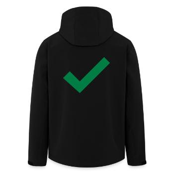 Hook right gift idea true - Men’s Recycled Softshell Jacket by Stanley/Stella - black - Back - AI Model Male 185 light (185cm)