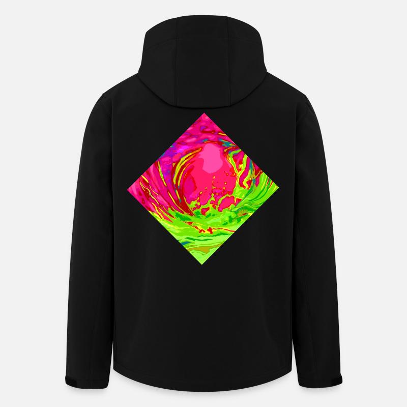 pink splash - Recycelte Männer Softshell-Jacke von Stanley/Stella - Schwarz