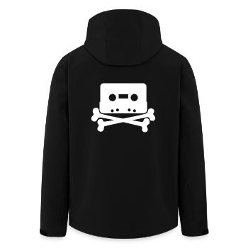 Cassette tête de mort - Veste softshell homme en polyester recyclé Stanley/Stella - noir - Dos - AI Model Male 185 light (185cm)