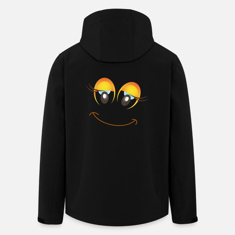 Happy female smiley present idea - Men’s Recycled Softshell Jacket by Stanley/Stella - black