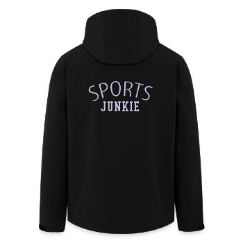 Sports Junkie sucht süchtig fitness gym - Recycelte Männer Softshell-Jacke von Stanley/Stella - Schwarz - Hinten - AI Model Male 185 light (185cm)