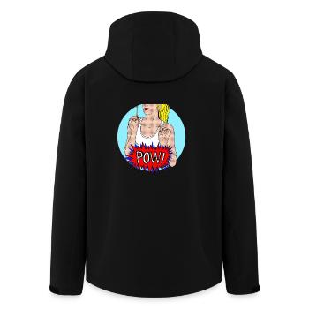 Pow ! - Veste softshell homme en polyester recyclé Stanley/Stella - noir - Dos - AI Model Male 185 light (185cm)