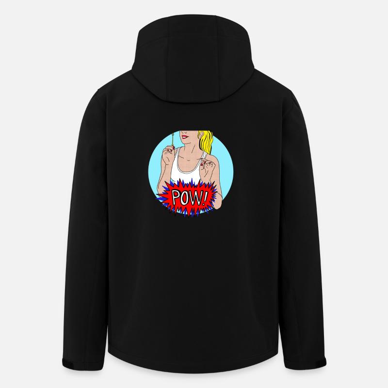 Pow ! - Veste softshell homme en polyester recyclé Stanley/Stella - noir