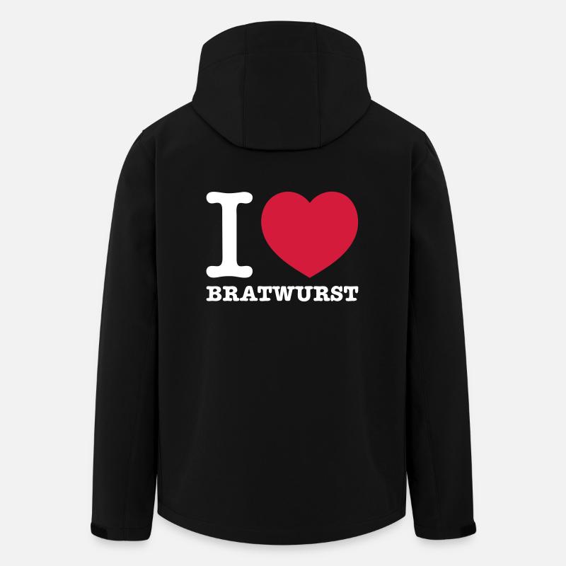 i love bratwurst - Recycelte Männer Softshell-Jacke von Stanley/Stella - Schwarz