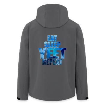 Eat Sleep Yeet Repeat - Men’s Recycled Softshell Jacket by Stanley/Stella - black - Back - AI Model Male 185 light (185cm)