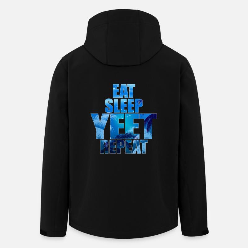 Eat Sleep Yeet Repeat - Men’s Recycled Softshell Jacket by Stanley/Stella - black