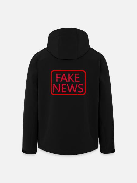 FAKE NEWS - Men’s Recycled Softshell Jacket by Stanley/Stella - black