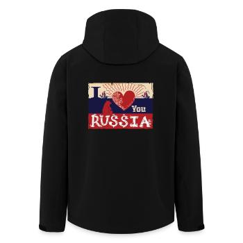 Je t'aime la Russie - Veste softshell homme en polyester recyclé Stanley/Stella - noir - Dos - AI Model Male 185 light (185cm)