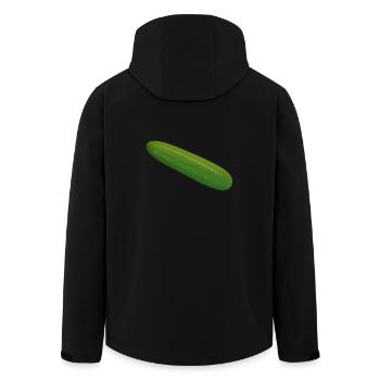 Gurke - Recycelte Männer Softshell-Jacke von Stanley/Stella - Schwarz - Hinten - AI Model Male 185 light (185cm)