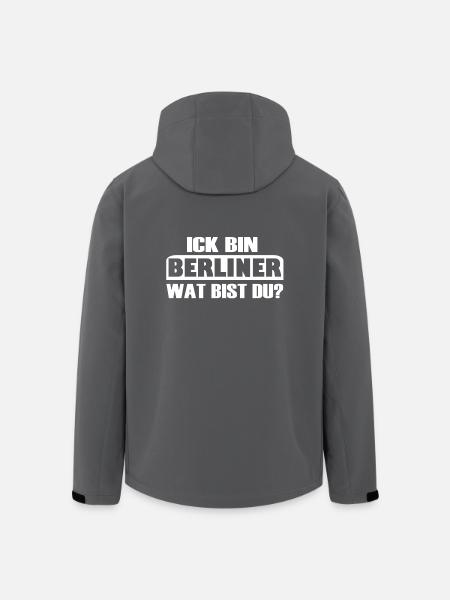 BERLINER - Ick bin Berliner, wat bist du? Berlin - Recycelte Männer Softshell-Jacke von Stanley/Stella - Schwarz