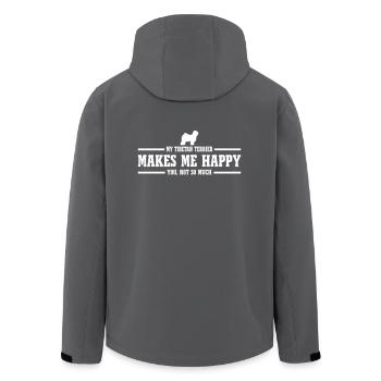 TIBETAN TERRIER makes me happy - Men’s Recycled Softshell Jacket by Stanley/Stella - black - Back - AI Model Male 185 light (185cm)