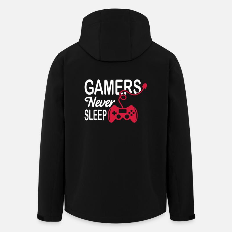 Gamers Never Sleep - Recycelte Männer Softshell-Jacke von Stanley/Stella - Schwarz
