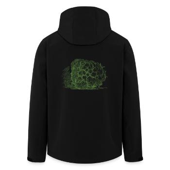 chou-fleur du chou-fleur légume Halloween - Veste softshell homme en polyester recyclé Stanley/Stella - noir - Dos - AI Model Male 185 light (185cm)