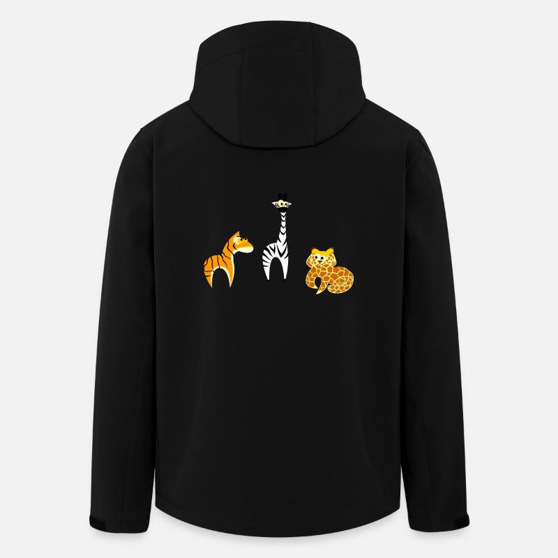 Zootiere - Recycelte Männer Softshell-Jacke von Stanley/Stella - Schwarz