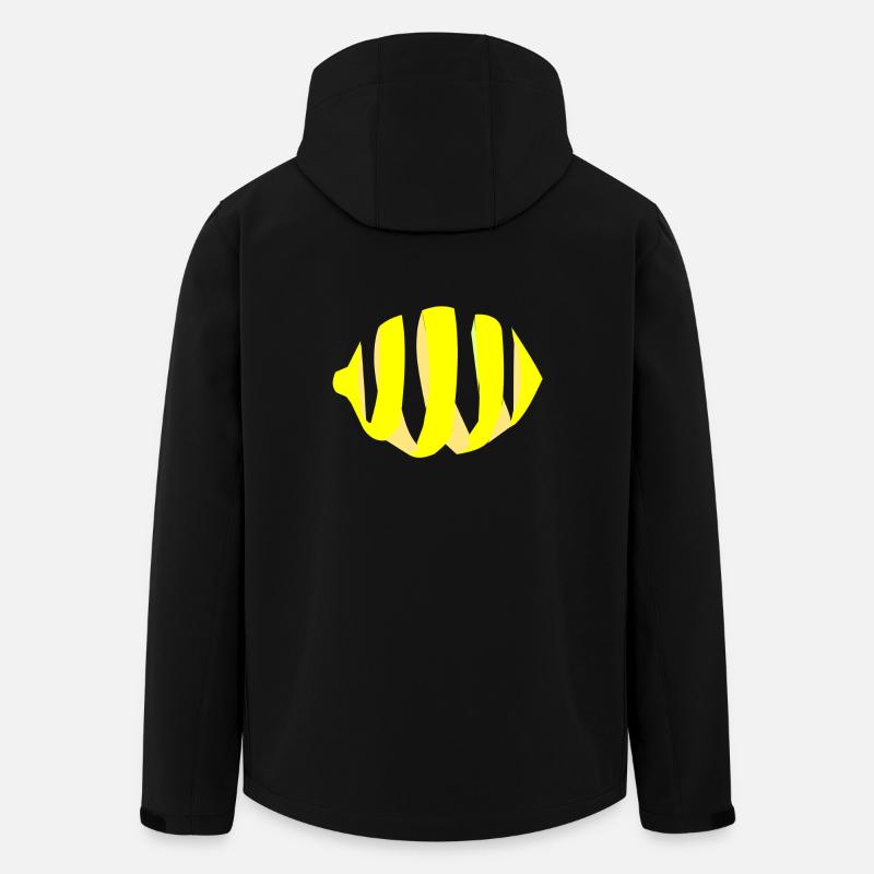 Zitrone Schale Obst Frucht Sauer Geschenkidee - Recycelte Männer Softshell-Jacke von Stanley/Stella - Schwarz