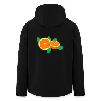 Orange Obst Frucht Frisch Gesund Geschenkidee - Recycelte Männer Softshell-Jacke von Stanley/Stella - Schwarz - Hinten - AI Model Male 185 light (185cm)