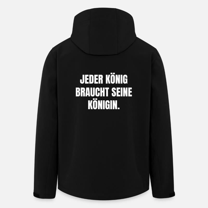 König Königin Spruch Geschenk Zitat Motivation - Recycelte Männer Softshell-Jacke von Stanley/Stella - Schwarz