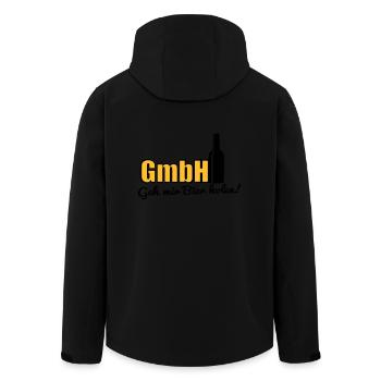 geh mir bier holen, handwerker, lustig, handwerker - Recycelte Männer Softshell-Jacke von Stanley/Stella - Schwarz - Hinten - AI Model Male 185 light (185cm)
