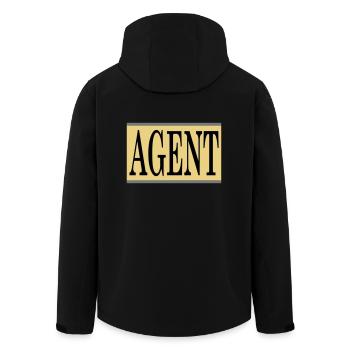 Agent - Recycelte Männer Softshell-Jacke von Stanley/Stella - Schwarz - Hinten - AI Model Male 185 light (185cm)