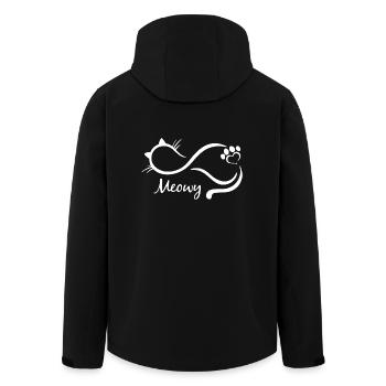 Katzen-Liebhaber-T-Shirt - Recycelte Männer Softshell-Jacke von Stanley/Stella - Schwarz - Hinten - AI Model Male 185 light (185cm)