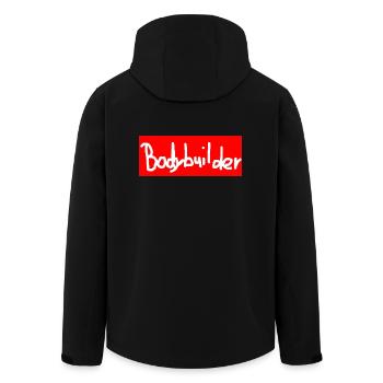 culturistes lettrage - Veste softshell homme en polyester recyclé Stanley/Stella - noir - Dos - AI Model Male 185 light (185cm)