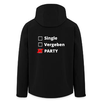 Party - Recycelte Männer Softshell-Jacke von Stanley/Stella - Schwarz - Hinten - AI Model Male 185 light (185cm)
