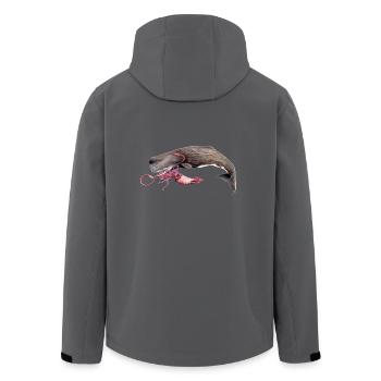 Avec cachalot calmars - cachalot - Cachalot - Veste softshell homme en polyester recyclé Stanley/Stella - noir - Dos - AI Model Male 185 light (185cm)