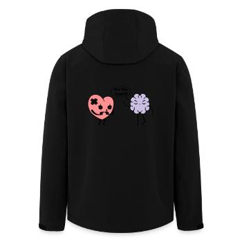 Learn Heart - Men’s Recycled Softshell Jacket by Stanley/Stella - black - Back - AI Model Male 185 light (185cm)
