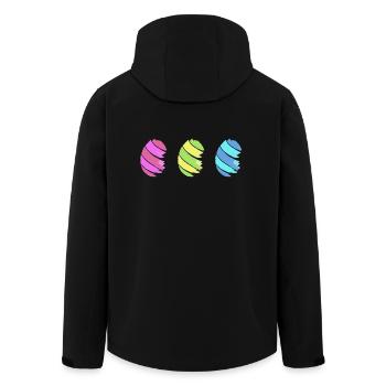 eier eggs easter easteregg ostereier ostern75 - Recycelte Männer Softshell-Jacke von Stanley/Stella - Schwarz - Hinten - AI Model Male 185 light (185cm)