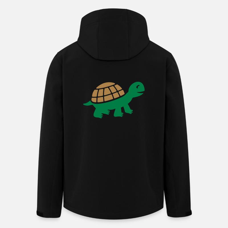 cadeau tortue mignonne - Veste softshell homme en polyester recyclé Stanley/Stella - noir