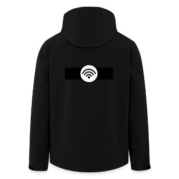 Wifi - Recycelte Männer Softshell-Jacke von Stanley/Stella - Schwarz - Hinten - AI Model Male 185 light (185cm)