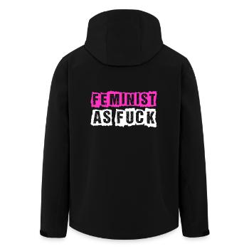 Feminist T-Shirt Geschenk Idee Geburtstag Lustig - Recycelte Männer Softshell-Jacke von Stanley/Stella - Schwarz - Hinten - AI Model Male 185 light (185cm)