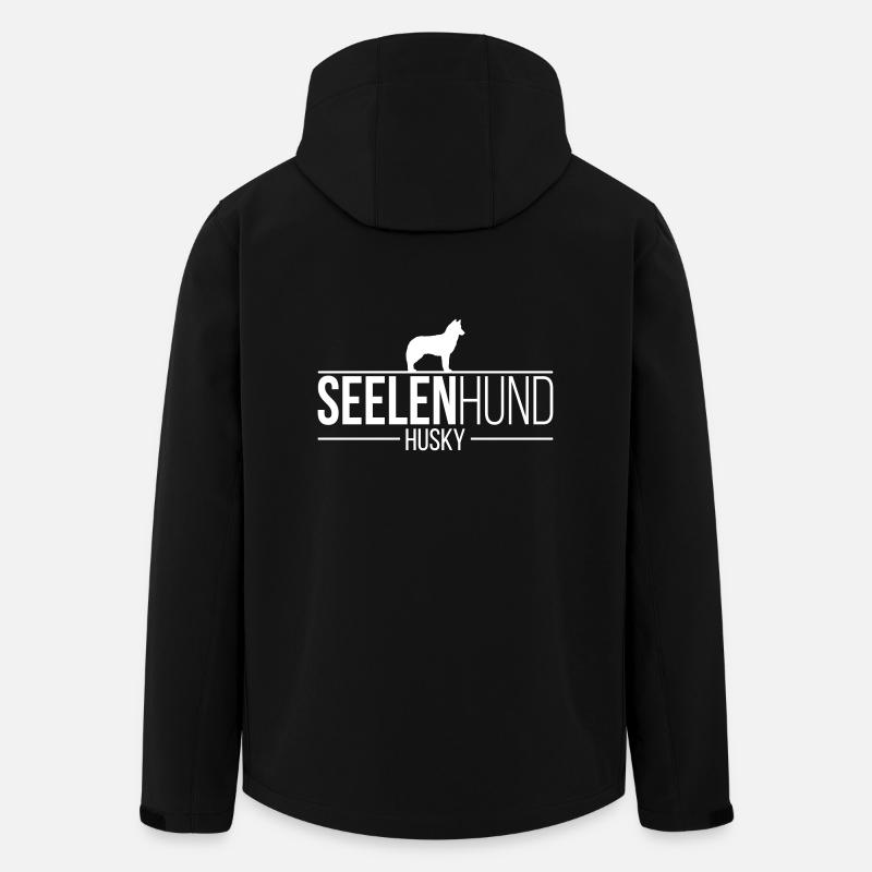 HUSKY Seelenhund - Recycelte Männer Softshell-Jacke von Stanley/Stella - Schwarz