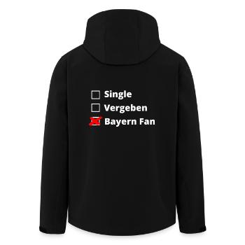 Bayern Fan statt vergeben - Recycelte Männer Softshell-Jacke von Stanley/Stella - Schwarz - Hinten - AI Model Male 185 light (185cm)