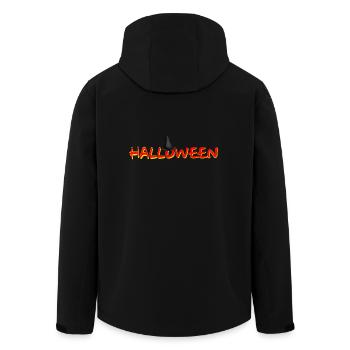 HALLOWEEN - Recycelte Männer Softshell-Jacke von Stanley/Stella - Schwarz - Hinten - AI Model Male 185 light (185cm)